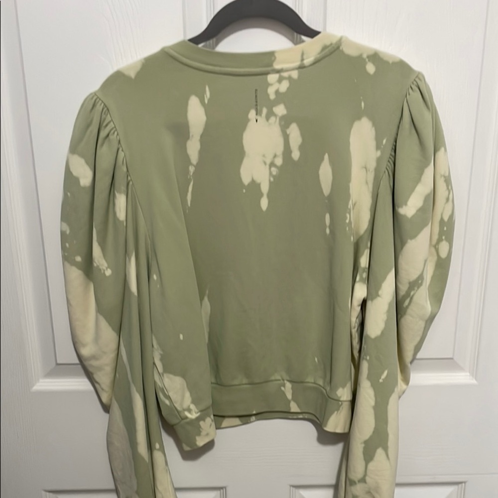 All Saints Green and Cream Tie-Dye Sweatshirt - Picture 3 of 5